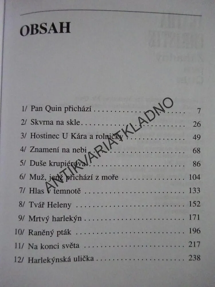 ZÁHADNÝ PAN QUIN, AGATHA CHRISTIE, **an