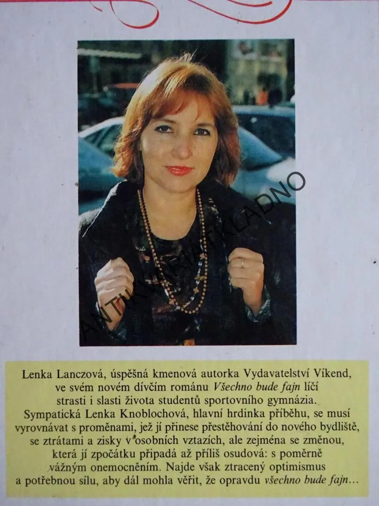 VŠECHNO BUDE FAJN, LENKA LANCZOVÁ, **an