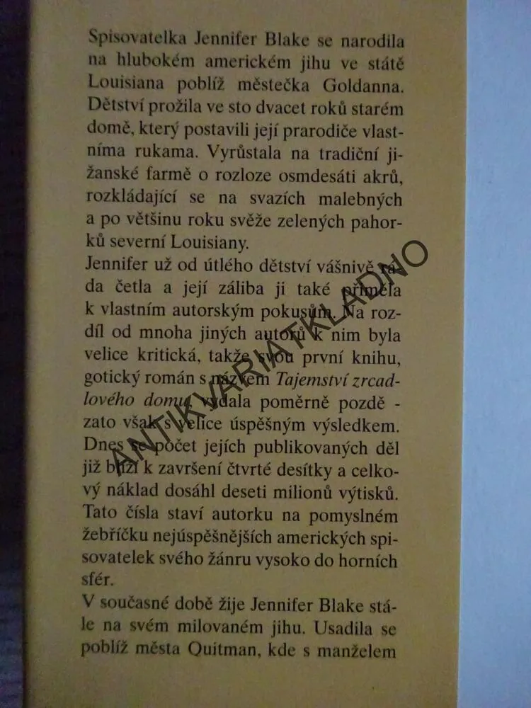 DIVOKÁ TOUHA, JENNIFER BLAKE, **an