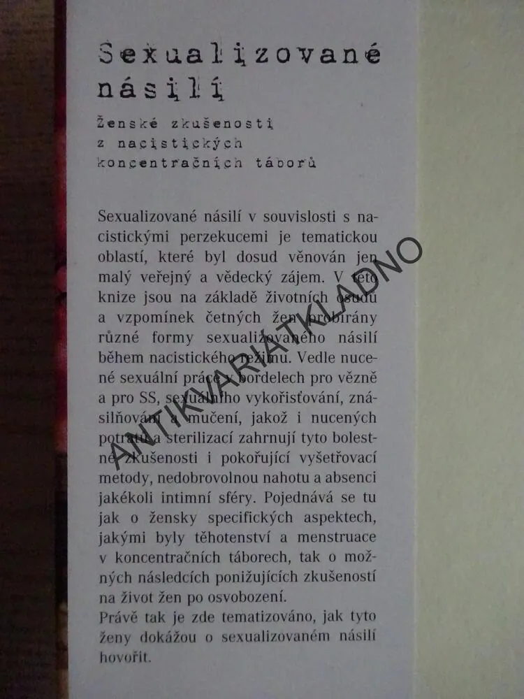 SEXUALIZOVANÉ NÁSILÍ, HELGA AMESBERGEROVÁ A DALŠÍ, **an