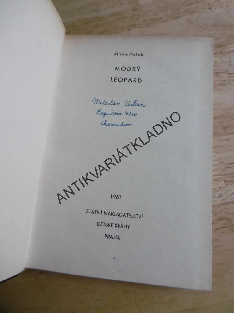 KOD 50 - MODRÝ LEOPARD, MIRKO PAŠEK, **an