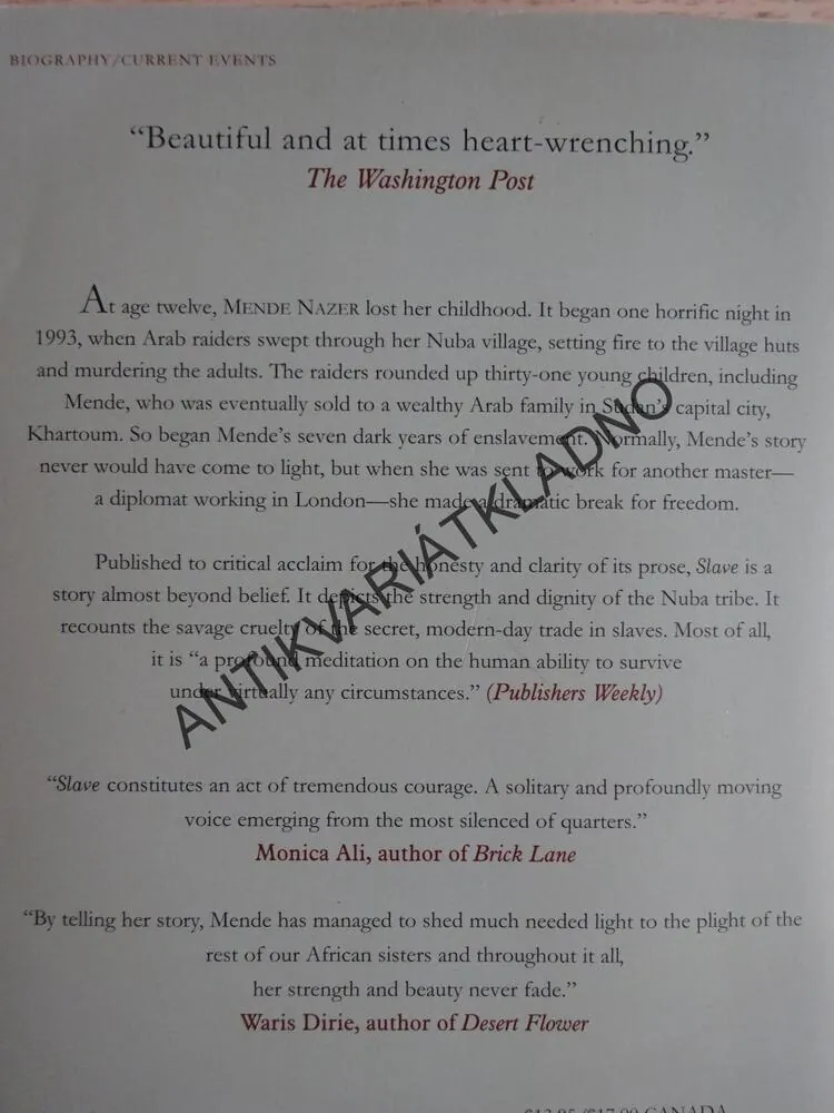 SLAVE, MY TRUE STORY, MENDE NAZER, **an