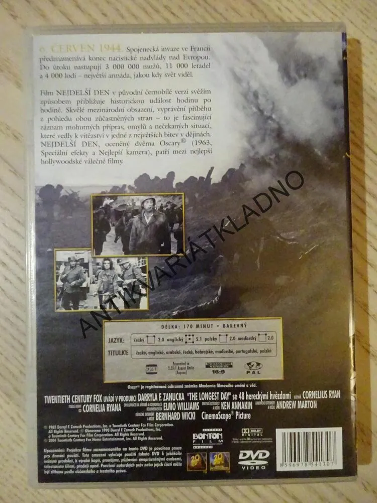 NEJDELŠÍ DEN, DVD FILM