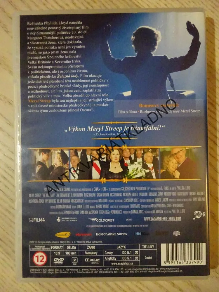 ŽELEZNÁ LADY, MERYL STREEP, DVD FILM