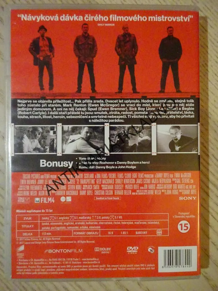 T2 TRAINSPOTTING, DVD FILM