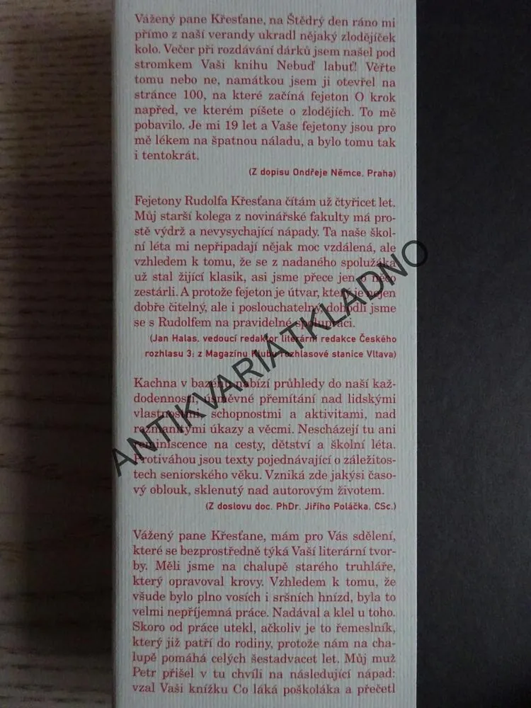 KACHNA V BAZÉNU ANEB 66 FEJETONŮ O ŽASNUTÍ, RUDOLF KŘESŤAN, **an