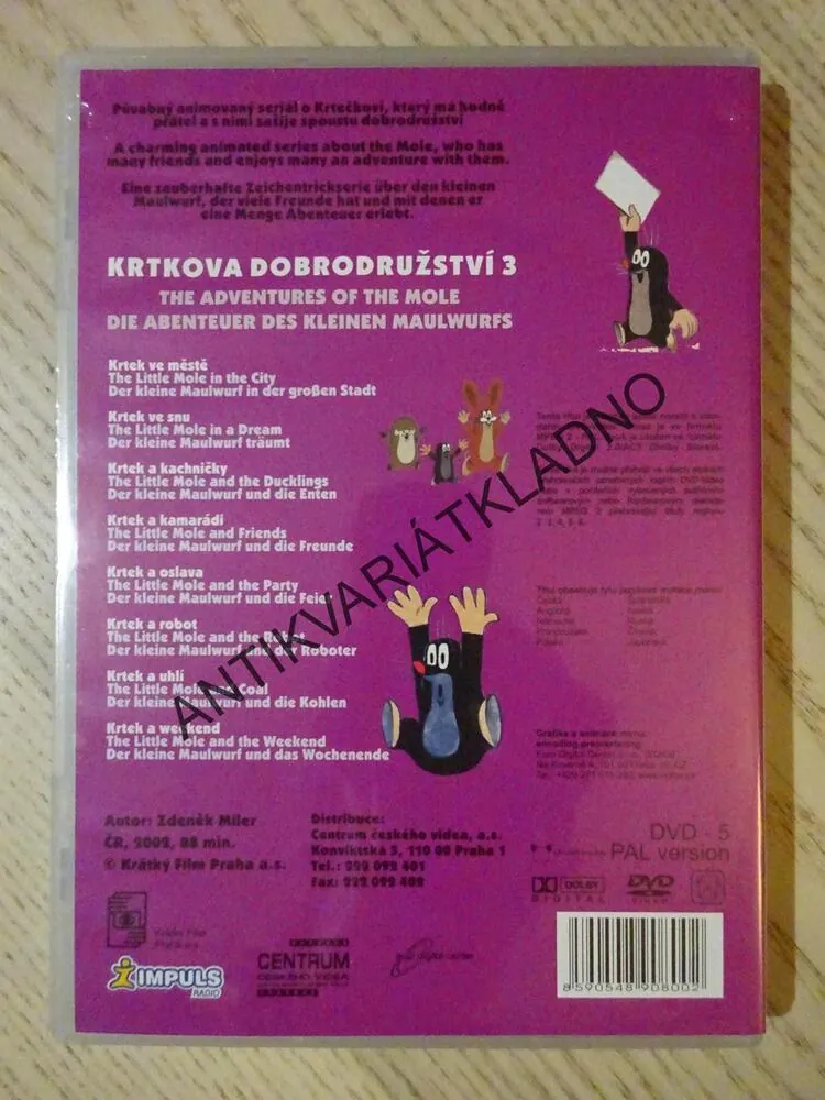 KRTKOVA DOBRODRUŽSTVÍ,3.,, DVD FILM
