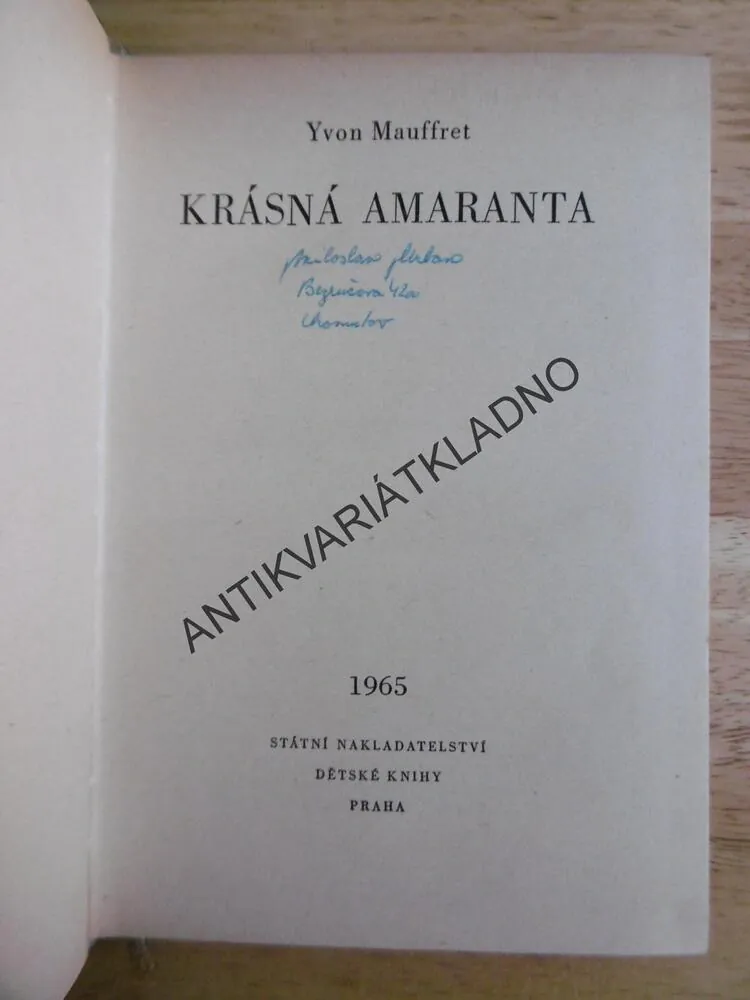 KOD 82 - KRÁSNÁ AMARANTA, YVON MAUFFRET