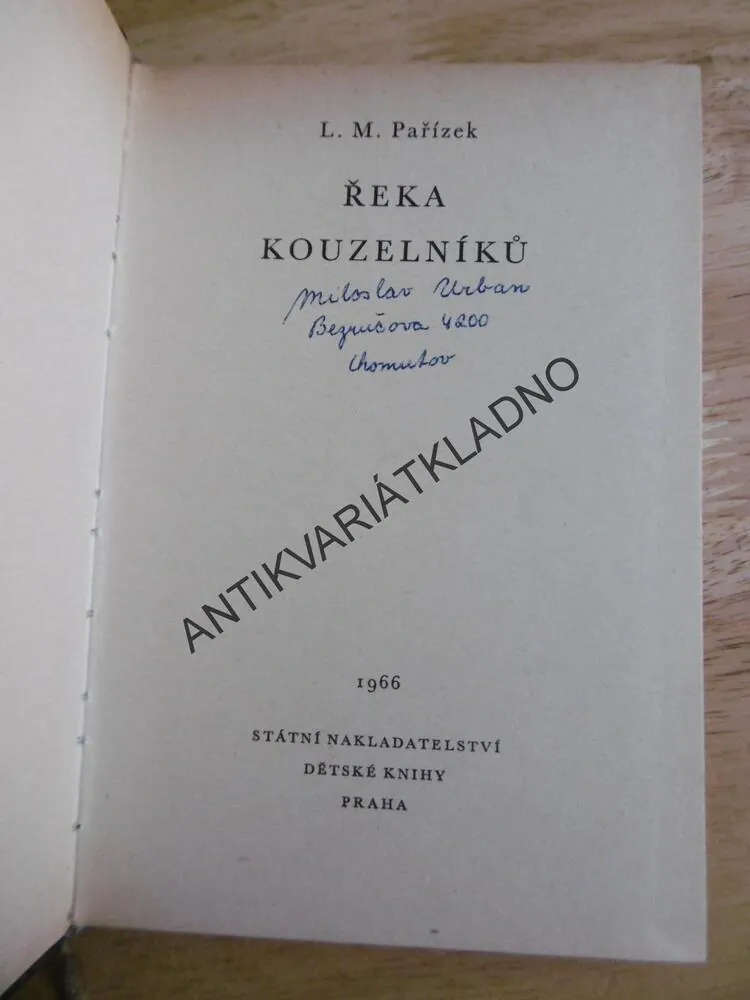 KOD 89 - ŘEKA KOUZELNÍKŮ, L.M.PAŘÍZEK, **an