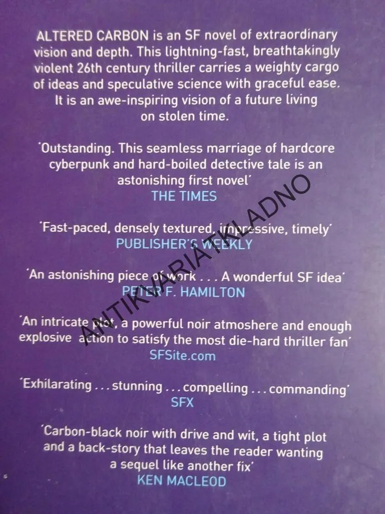 RICHARD MORGAN, ALTERED CARBON, **an