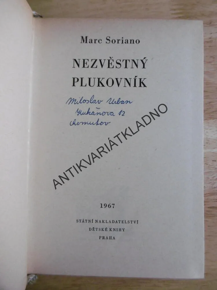 KOD 91 -NEZVĚSTNÝ PLUKOVNÍK, MARC SORIANO, **an