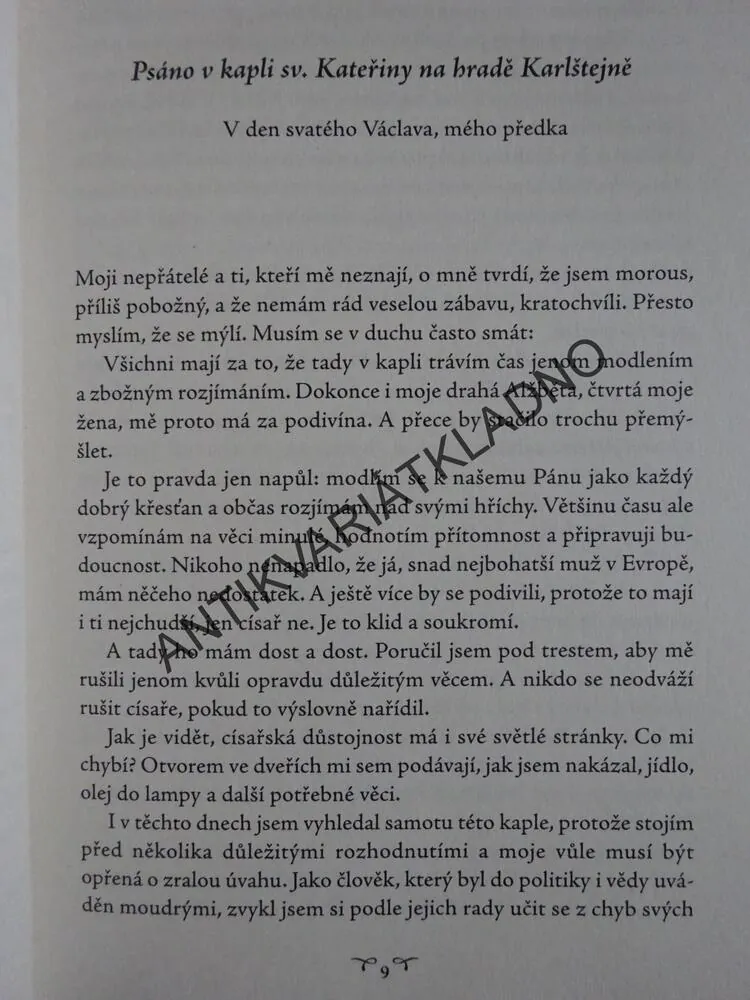 KAREL IV., TAJNÝ DENÍK, JOSEF BERNARD PROKOP, KRÁL A CÍSAŘ, **an