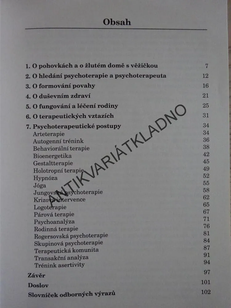 POTŘEBUJETE PSYCHOTERAPII? OLDŘICH MATOUŠEK, **an