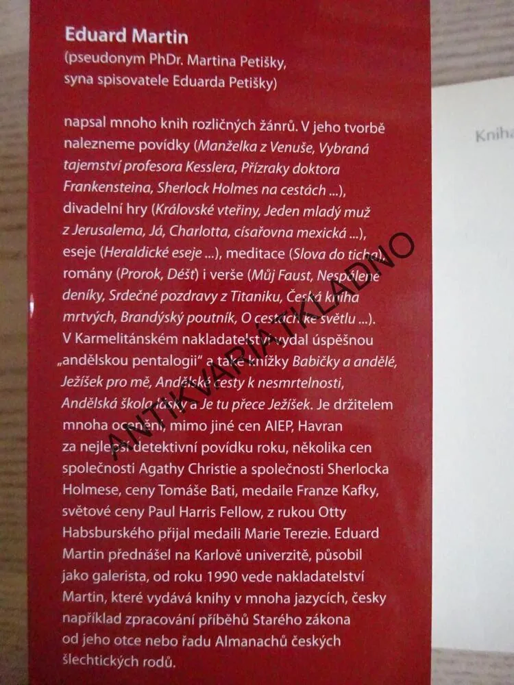 KNIHA ŠTĚSTÍ, EDUARD MARTIN, **an