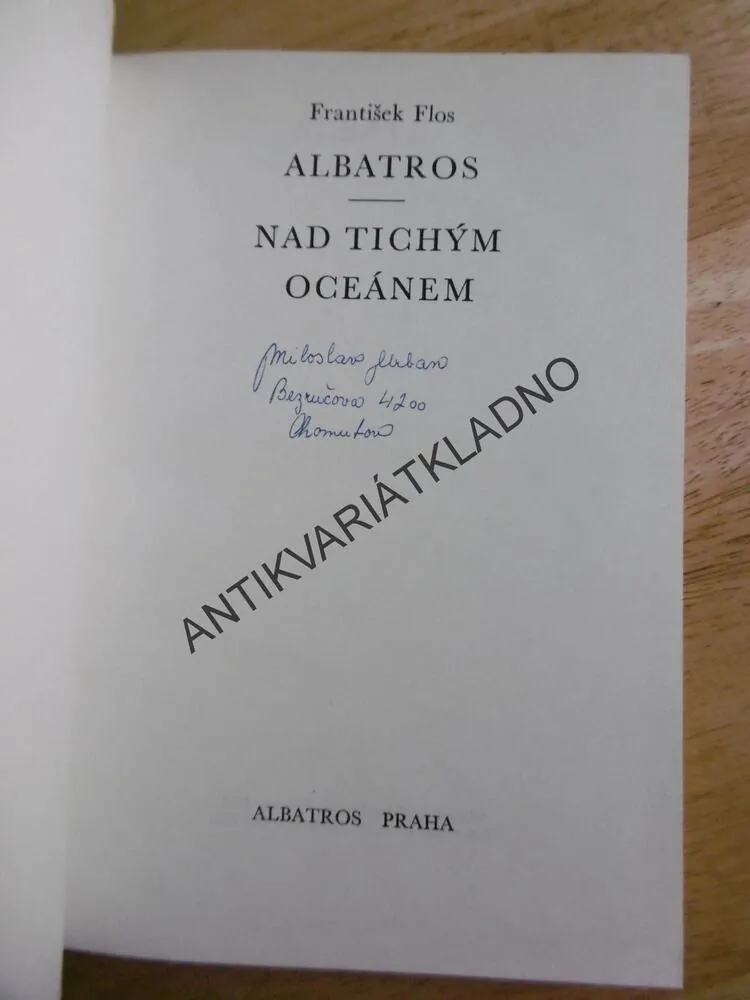 KOD 139 - ALBATROS, NAD TICHÝM OCEÁNEM, FRANTIŠEK FLOS, JUNEK, **an