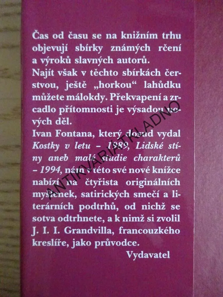 KLOBOUK MYŠLENEK, IVAN FONTANA, **an
