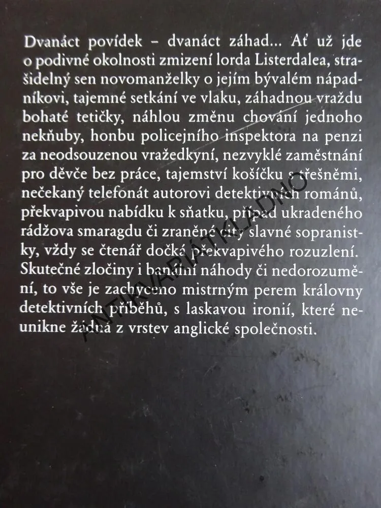 ZÁHADNÉ ZMIZENÍ LORDA LISTERDALEA, AGATHA CHRISTIE, **an