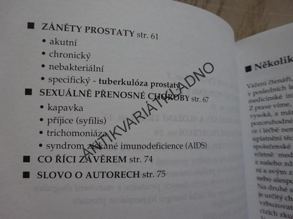 PROSTATA, PROBLÉM NEJEN MUŽSKÉ POPULACE, **an