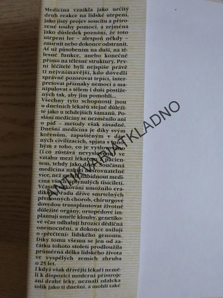 MOC A NEMOC MEDICÍNY, JAROSLAV HOŘEJŠÍ, **an