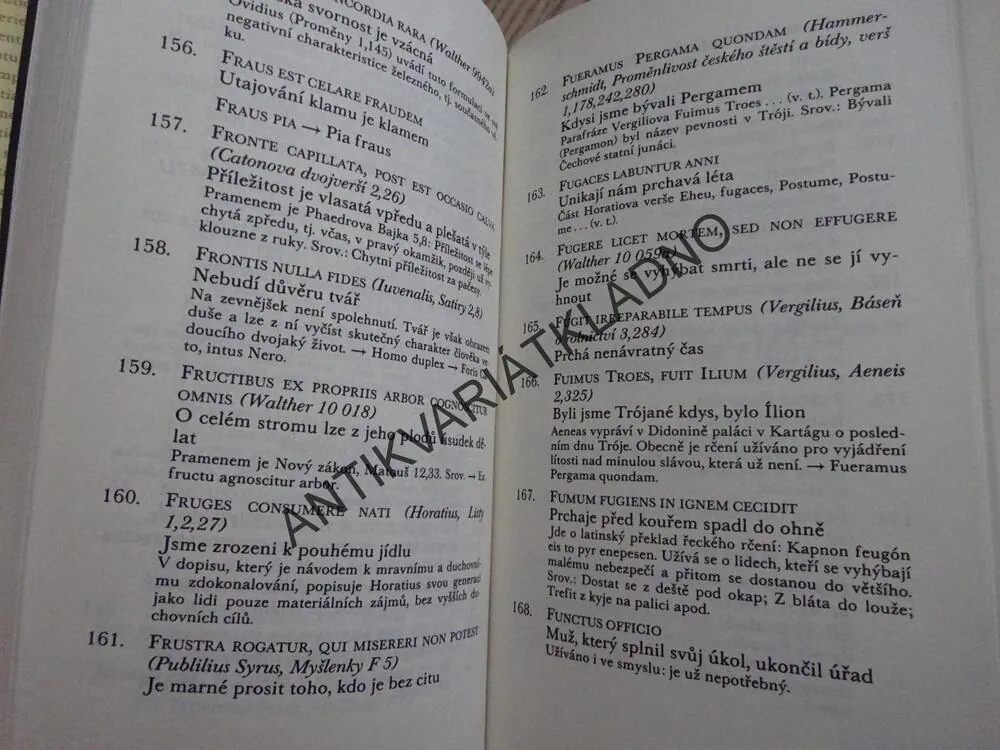 MOUDROST VĚKŮ, LEXIKON LATINSKÝCH VÝROKŮ, PŘÍSLOVÍ A RČENÍ, **an