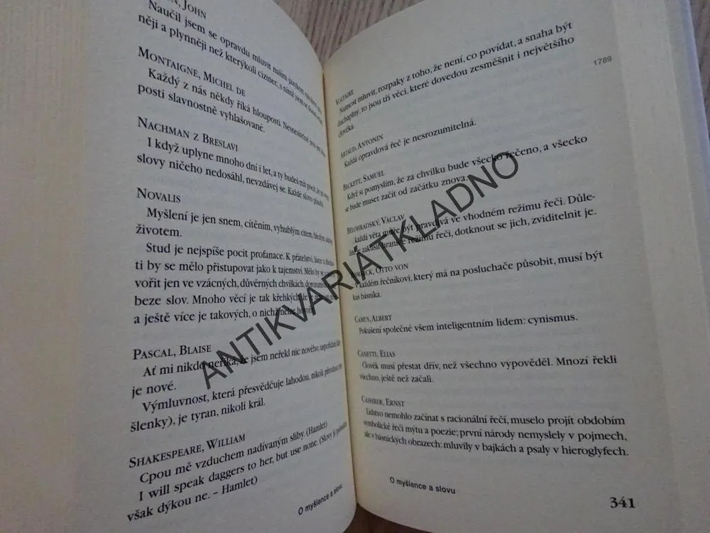MALÁ ARCHA MOUDROSTI A BLÁZNOVSTVÍ, **an