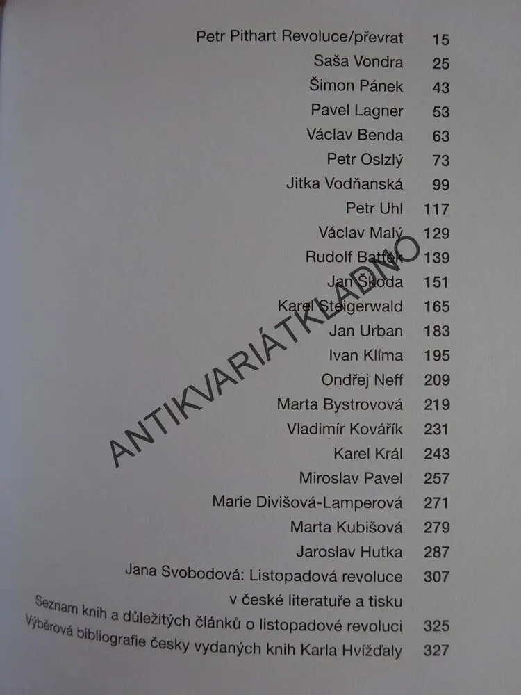 VÝSLECH REVOLUCIONÁŘŮ Z ROKU '89, KAREL HVÍŽĎALA, , **an