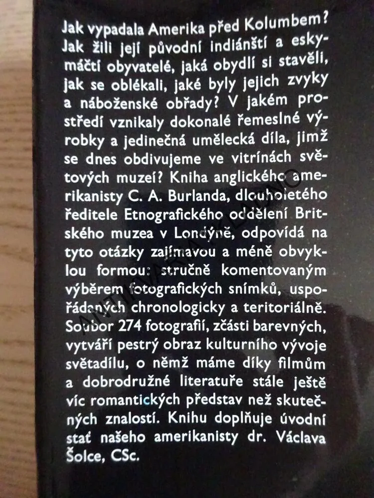 AMERIKA PŘED KOLUMBEM, C. A. BURLAND, **an