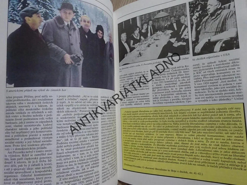 FERDINAND PEROUTKA - MUŽ PŘÍTOMNOSTI, MILAN OTÁHAL, SLOVO K HISTORII