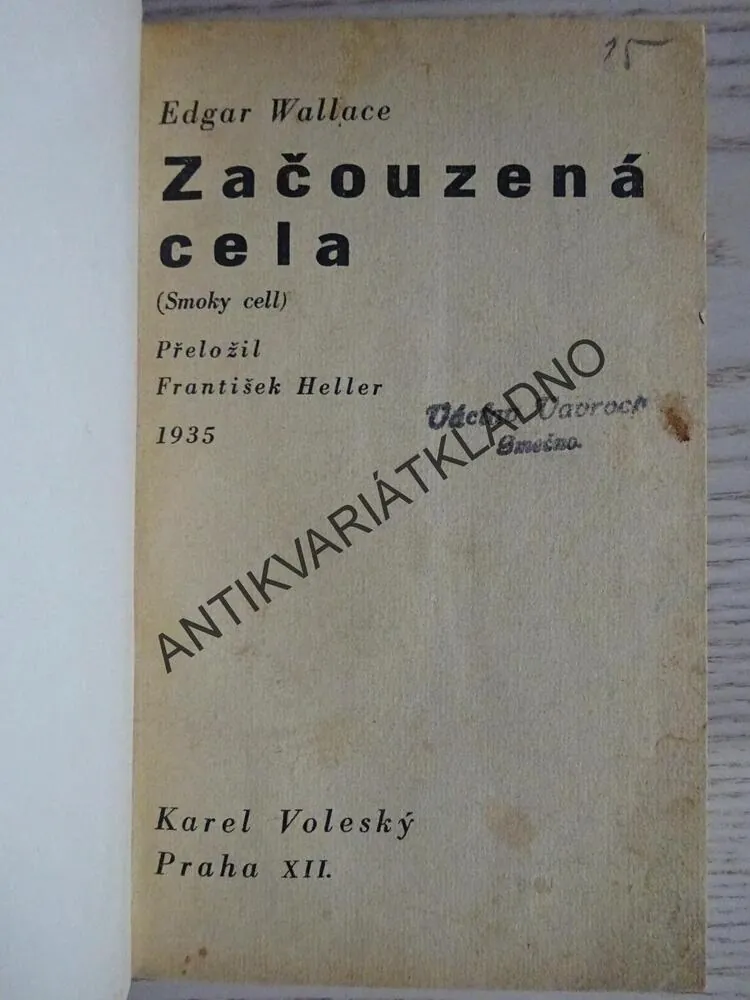 ZAČOUZENÁ CELA, EDGAR WALLACE, **an