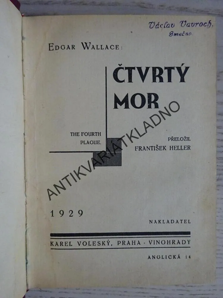 ČTVRTÝ MOR, EDGAR WALLACE, **an