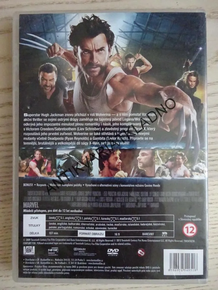 X-MEN ORIGINS WOLWERINE, DVD FILM