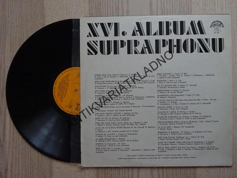 XVI. ALBUM SUPRAPHONU, 16., GOTT, MATUŠKA, NECKÁŘ, SPÁLENÝ AJ., LP
