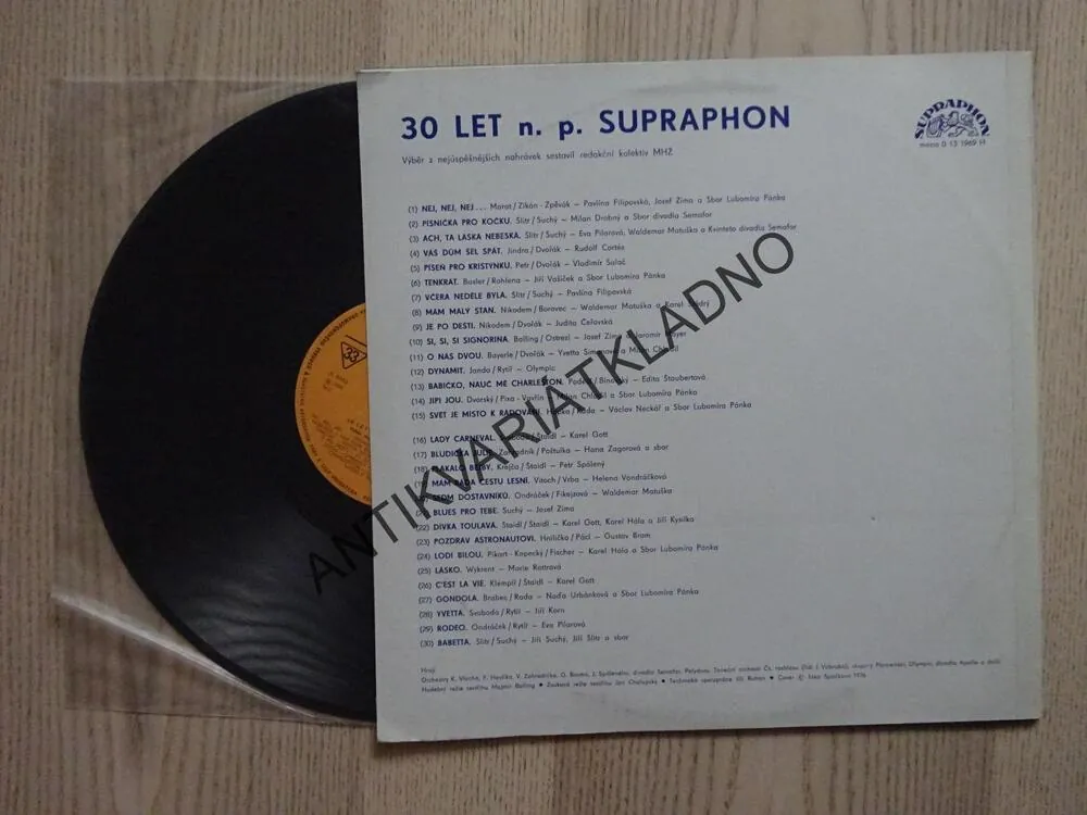 50 LET SUPRAPHONU, KORN, GOTT, ŠLITR, SPÁLENÝ, ZÍMA, HÁLA, AJ.LP