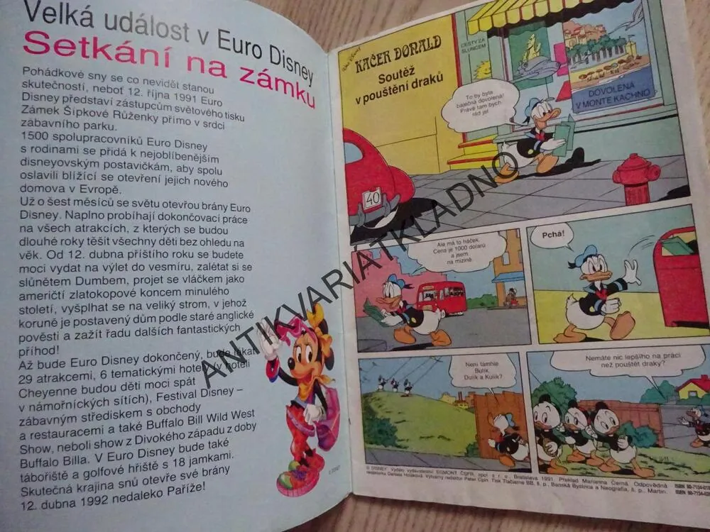 MICKEY MOUSE, KOMIKS, DISNEY, 10/1991