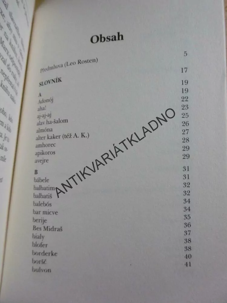 JIDIŠ PRO RADOST, LEO ROSTEN