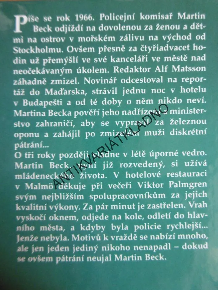 MUŽ, KTERÝ SE VYPAŘIL, MAJ SJÖWALLOVÁ, PER WAHLÖÖ,
