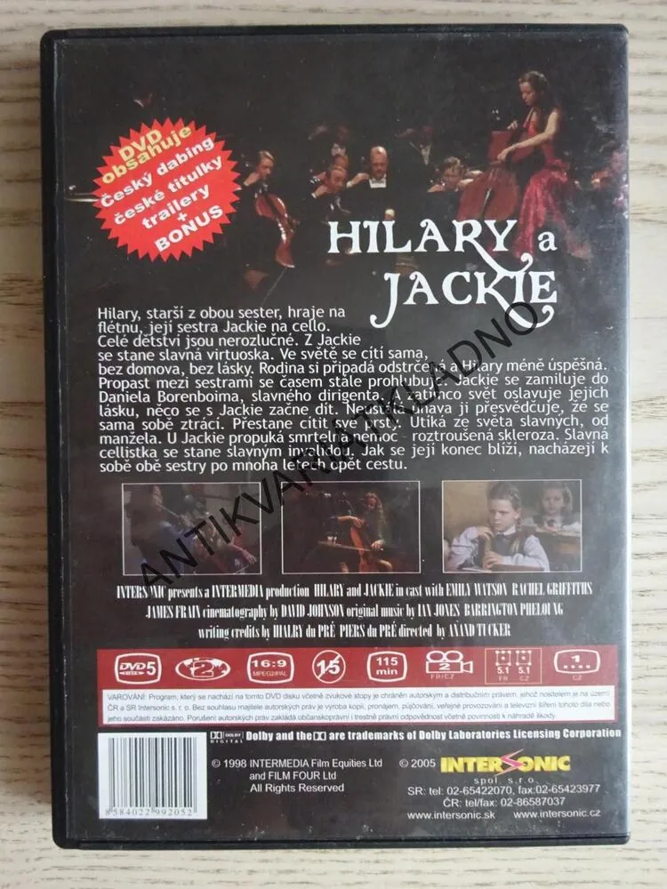 HILARY A JACKIE, DVD FILM