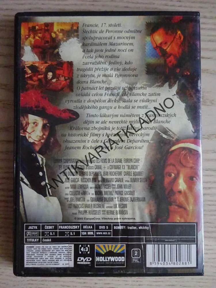 BLANCHE KRÁLOVNA ZBOJNÍKŮ, DVD FILM