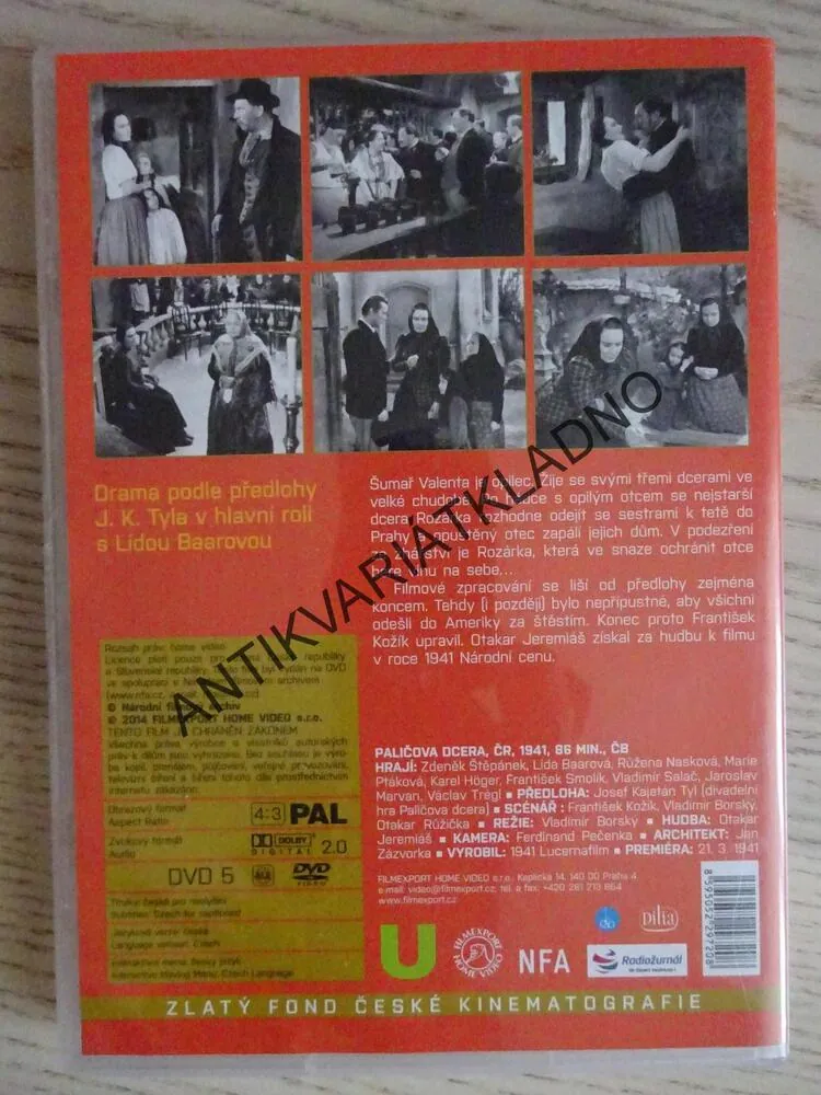 PALIČOVA DCERA, DVD FILM ČR