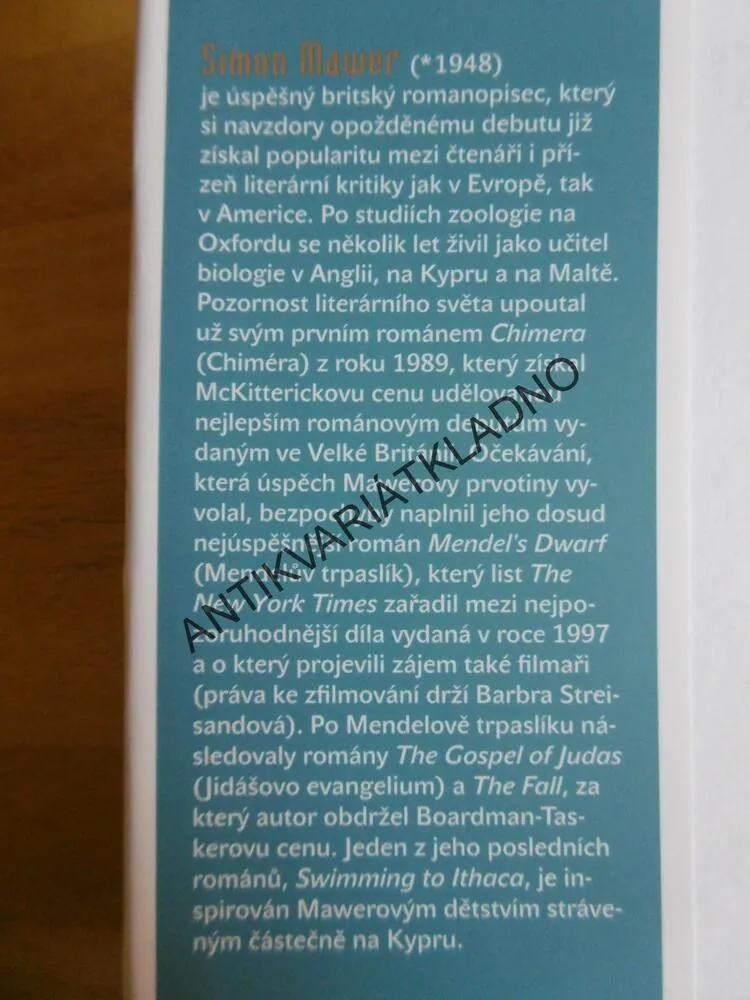 SKLENĚNÝ POKOJ, SIMON MAWER, **an
