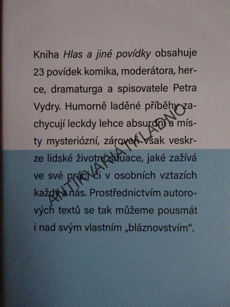 HLAS A JINÉ POVÍDKY, PETR VYDRA, **an