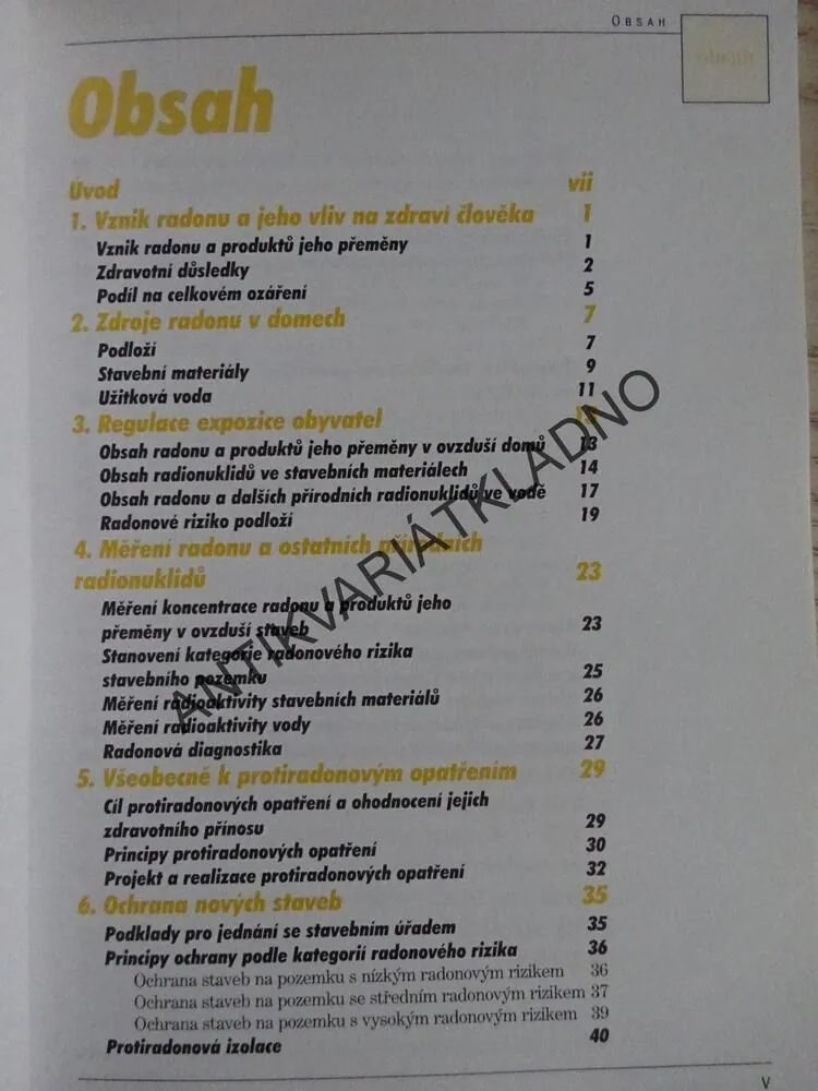 DŮM BEZ RADONU, IZOLACE, **an