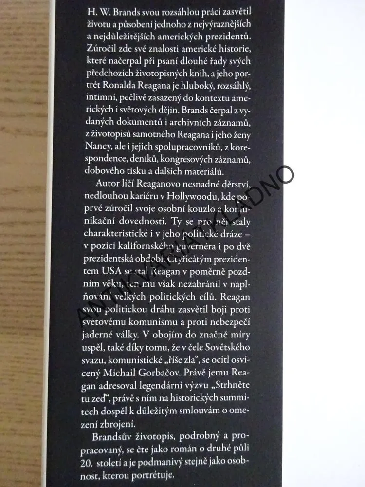 REAGAN ŽIVOT, H. W. BRANDS, **an
