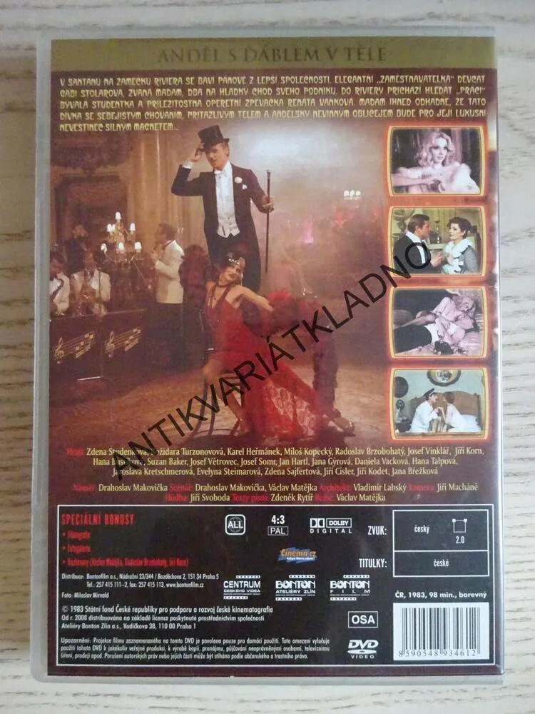 ANDĚL S ĎÁBLEM V TĚLE, DVD FILM ČR