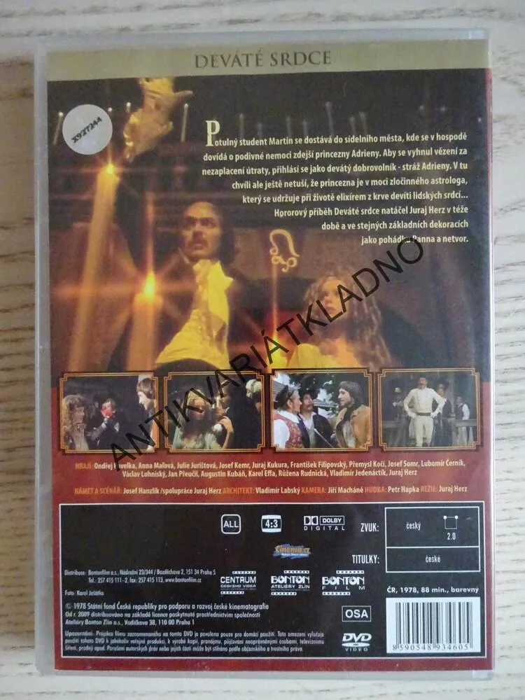 DEVÁTÉ SRDCE, DVD FILM ČR