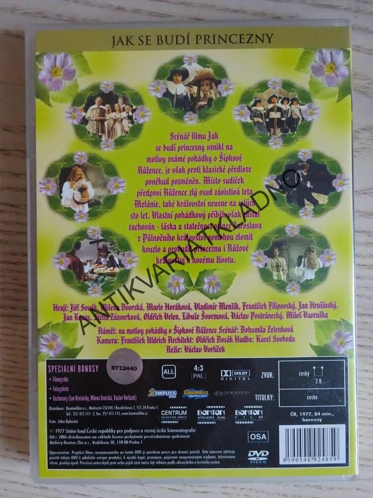JAK SE BUDÍ PRINCEZNY, DVD FILM ČR