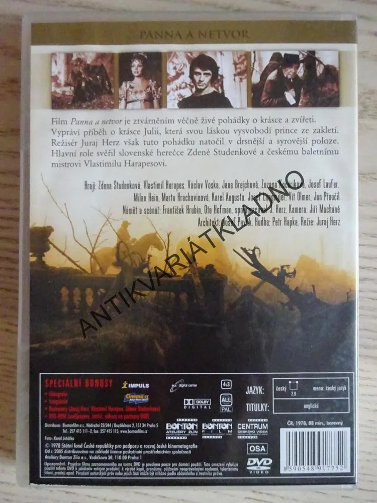 PANNA A NETVOR, DVD FILM ČR