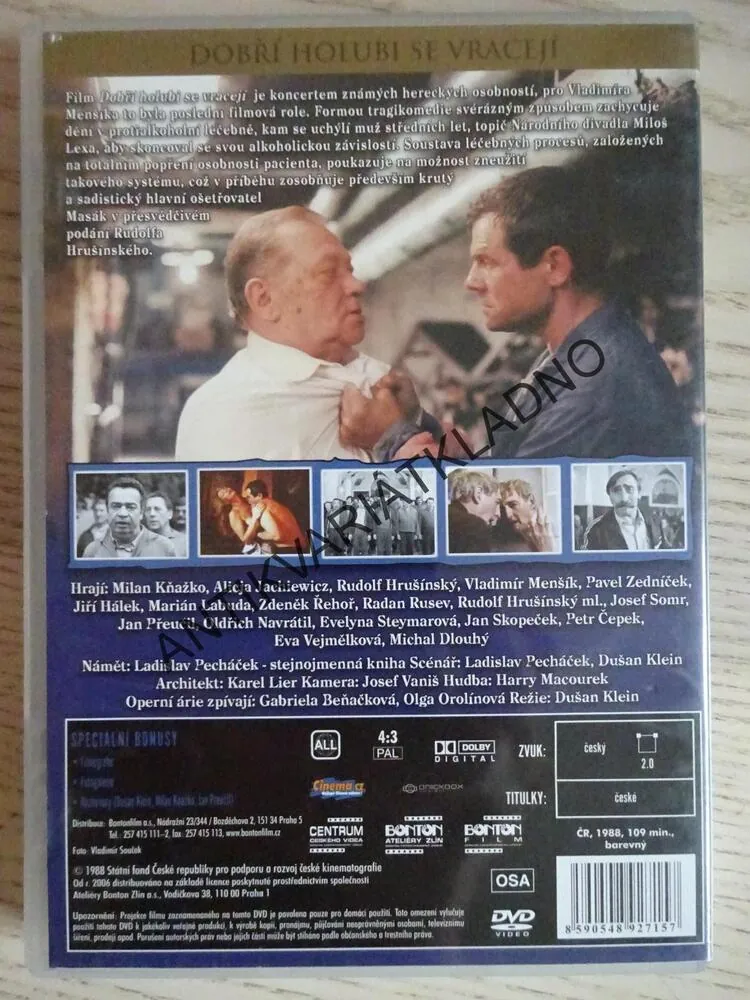 DOBŘÍ HOLUBI SE VRACEJÍ, DVD FILM ČR