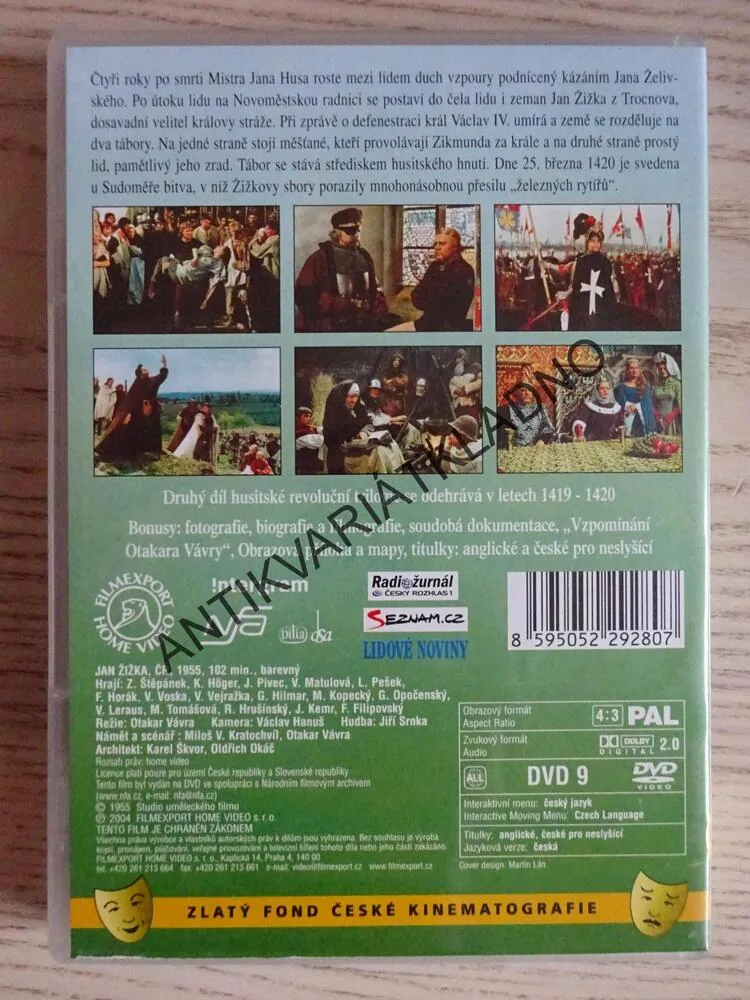 JAN ŽIŽKA, DVD FILM