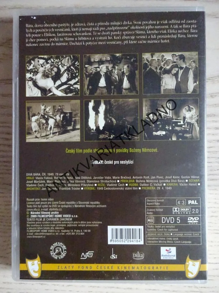 DIVÁ BÁRA, DVD FILM ČR
